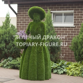 Фото топиари Дама с корзиной